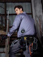 夏季长袖空调服降温带户外风扇的衣服充电制冷防晒工作服男 - 图片 4
