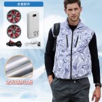 夏季空调服马甲工作服男女带风扇衣服制冷降温薄款户外工装背心