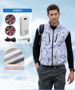 夏季空调服马甲工作服男女带风扇衣服制冷降温薄款户外工装背心