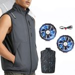 夏季清凉工装空调服带风扇建筑汽修工作服防晒反光条 - 图片 4