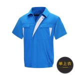 夏季短袖带风扇衣服降温工作服男款空调服工地劳保服充电制冷衣服 - 图片 9