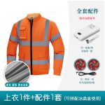 KC反光条长袖空调服隔热涂层夏季降温长袖带风扇的衣服 - 图片 7