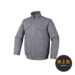 夏季纯棉焊工空调服带风扇的衣服男降温工地耐烫薄款工作服工装 - 图片 10