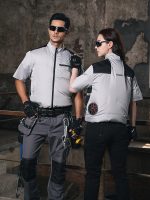 夏季带风扇衣服空调服马甲制冷降温工作服男薄款背心 - 图片 2