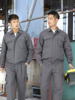 夏季纯棉焊工空调服带风扇的衣服男降温工地耐烫薄款工作服工装 - 图片 3