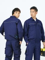 夏季纯棉焊工空调服带风扇的衣服男降温工地耐烫薄款工作服工装 - 图片 4