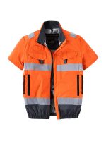 夏季空调服隔热涂层短袖带风扇的衣服风扇服可选全套配件户外工作 - 图片 6