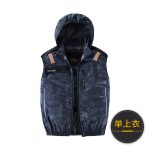 12V升压线方案空调服男夏季制冷降温带风扇充电工作服单上衣 - 图片 13