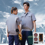 夏季短袖带风扇衣服降温工作服男款空调服工地劳保服充电制冷衣服