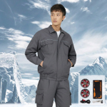 夏季纯棉焊工空调服带风扇的衣服男降温工地耐烫薄款工作服工装